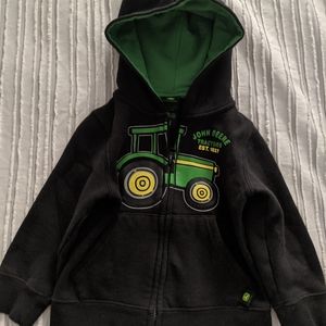 2t John Deer zip-up hoodie